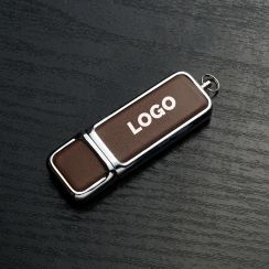 Leather Snapcap USB Flash Drive